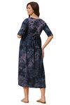 Inner Sense Organic Cotton Bamboo Nursing Dress - Grunge Flowerburst — thumbnail 5